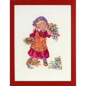  Девочка с тортом Набор для вышивания Eva Rosenstand 12-971