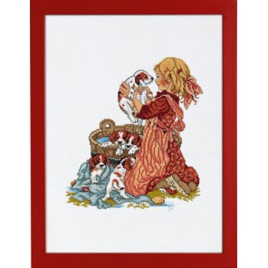  Девочка с щенком Набор для вышивания Eva Rosenstand 14-078