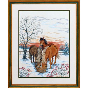  Лошадки зимой Набор для вышивания Eva Rosenstand 12-768