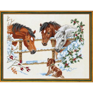  Лошадки и щенок Набор для вышивания Eva Rosenstand 12-741