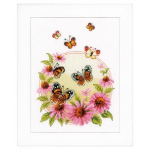  Эхинацея и бабочки Набор для вышивания Vervaco PN-0021838