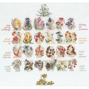  Цветочный Алфавит Набор для вышивания Thea Gouverneur 2025A
