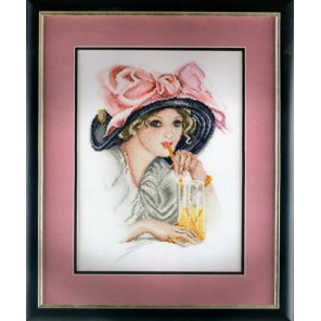  Девушка с розовым бантом по картине Харрисона Фишера Набор для вышивания Марья Искусница 06.004.01