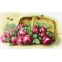 Розы в корзине по картине Пауля де Лонгпре Набор для вышивания Марья Искусница