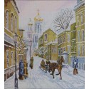 Зимняя улочка по картине И. Морозова Набор для вышивания Марья Искусница