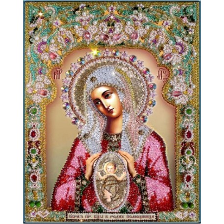 Богородица Помощница в родах Набор для вышивания хрустальными бусинами СТУДИЯ ВЫШИВКИ