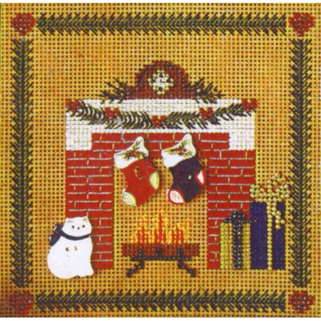 Рождественские носки над камином Набор для вышивания MILL HILL