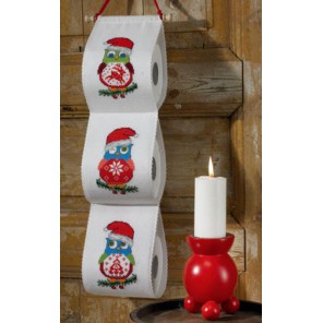 3 новогодние совы Набор для вышивания держателя для туалетной бумаги PERMIN