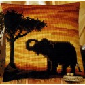 Слон на закате Набор для вышивания подушки VERVACO