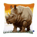 Африканский носорог Набор для вышивания подушки VERVACO