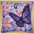 Фиолетовая бабочка Набор для вышивания подушки VERVACO