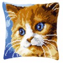 Коричневый кот Набор для вышивания подушки VERVACO
