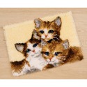 Три котёнка Набор для вышивания коврика VERVACO