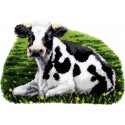 Отдыхающая корова Набор для вышивания коврика VERVACO