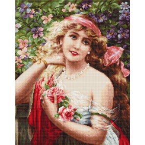 Девушка с розами Набор для вышивания LUCA-S