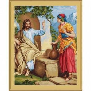 Иисус и самаритянка Набор для вышивания LUCA-S