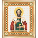Икона Великий князь Александр Невский Схема для вышивания бисером Чаривна Мить