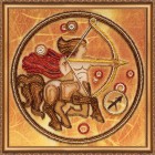 Знак Зодиака Набор для вышивки бисером на натуральном художественном холсте АБРИС АРТ