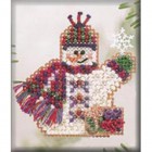Снеговик с подарками Набор для вышивания бисером MILL HILL