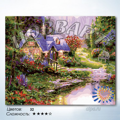 Количество цветов и сложность Сказка Раскраска по номерам на холсте Hobbart HB4050152-LITE