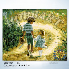 В рамке Счастливое детство Раскраска по номерам на холсте Hobbart HB4050131