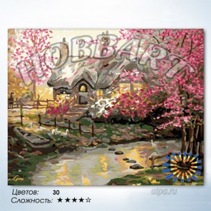 Количество цветов и сложность Весеннее утро Раскраска по номерам на холсте Hobbart HB4050151