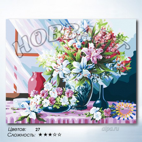 Количество цветов и сложность Лето в каждом доме Раскраска по номерам на холсте Hobbart HB4050169