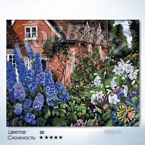 Количество цветов и сложность Роскошный сад Раскраска по номерам на холсте Hobbart HB4050041