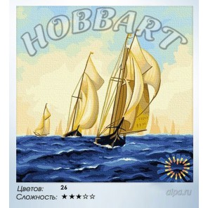 В рамке На всех парусах Раскраска по номерам на холсте Hobbart HB4040018
