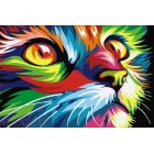  Радужный кот Раскраска по номерам на холсте CX3220