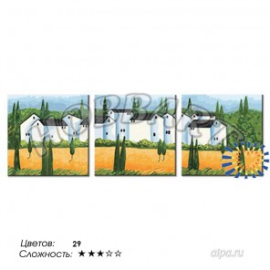 Количество цветов и сложность Городок в Провансе Раскраска по номерам на холсте Hobbart PH340120009