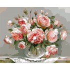  Розы на столе Раскраска по номерам на холсте G436