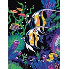  Цветные рыбки Раскраска по номерам на холсте CE004