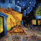  Ночное кафе,Ван Гог Раскраска по номерам на холсте CF114