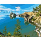  Озеро Байкал Раскраска картина по номерам на холсте KH0054