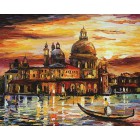  Золотое небо Венеции Раскраска картина по номерам на холсте KH0095