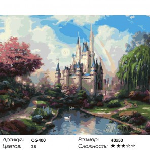  Королевский замок Раскраска картина по номерам на холсте CG400