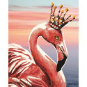 Королевский фламинго Алмазная частичная вышивка (мозаика) Color Kit