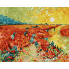  Красные виноградники в Арлед. Ван Гог Раскраска картина по номерам на холсте ZX 20890