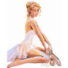  Сидящая балерина Раскраска картина по номерам на холсте MG2053