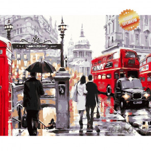  Лондонский дождь Раскраска картина по номерам на холсте MG6608
