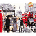 Лондонский дождь Раскраска картина по номерам на холсте