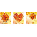 Триптих осень Алмазная частичная вышивка (мозаика)