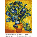 Ирисы Ван Гог Раскраска картина по номерам на холсте Белоснежка
