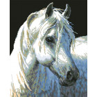  Белый конь Алмазная вышивка мозаика на подрамнике Белоснежка 090-ST-S