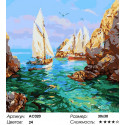 Солнечный берег Раскраска - открытка по номерам с декором Color Kit