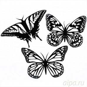  Бабочки Чипборды для скрапбукинга, кардмейкинга Белоснежка 2910-SB