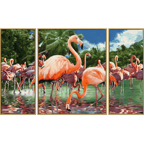  Фламинго Триптих Раскраска по номерам Schipper (Германия) 9260782