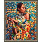 N143 Африканская принцесса Раскраска картина по номерам на холсте