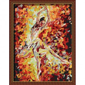 Балерина Раскраска по номерам акриловыми красками на холсте Menglei
